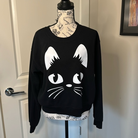 Better together size, extra large, cat face, crewneck sweatshirt - Picture 1 of 6